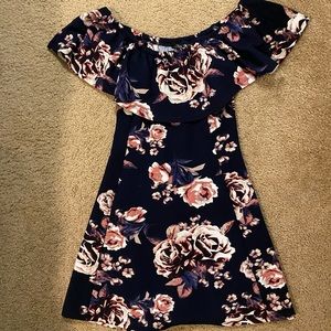 Floral Off-the-Shoulder Dress